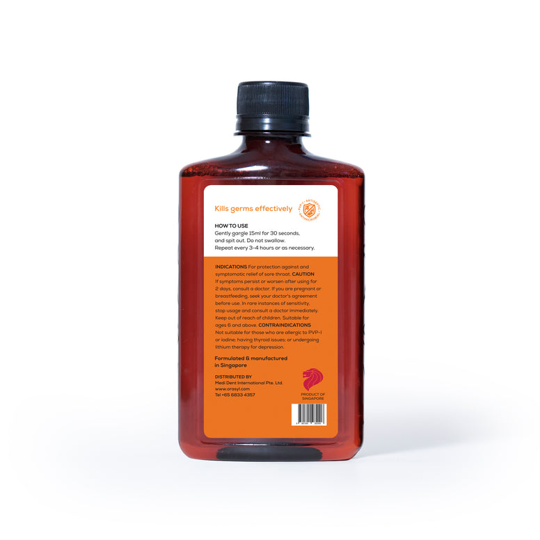 ORASYL Orange - 聚维酮碘漱口水（250毫升）