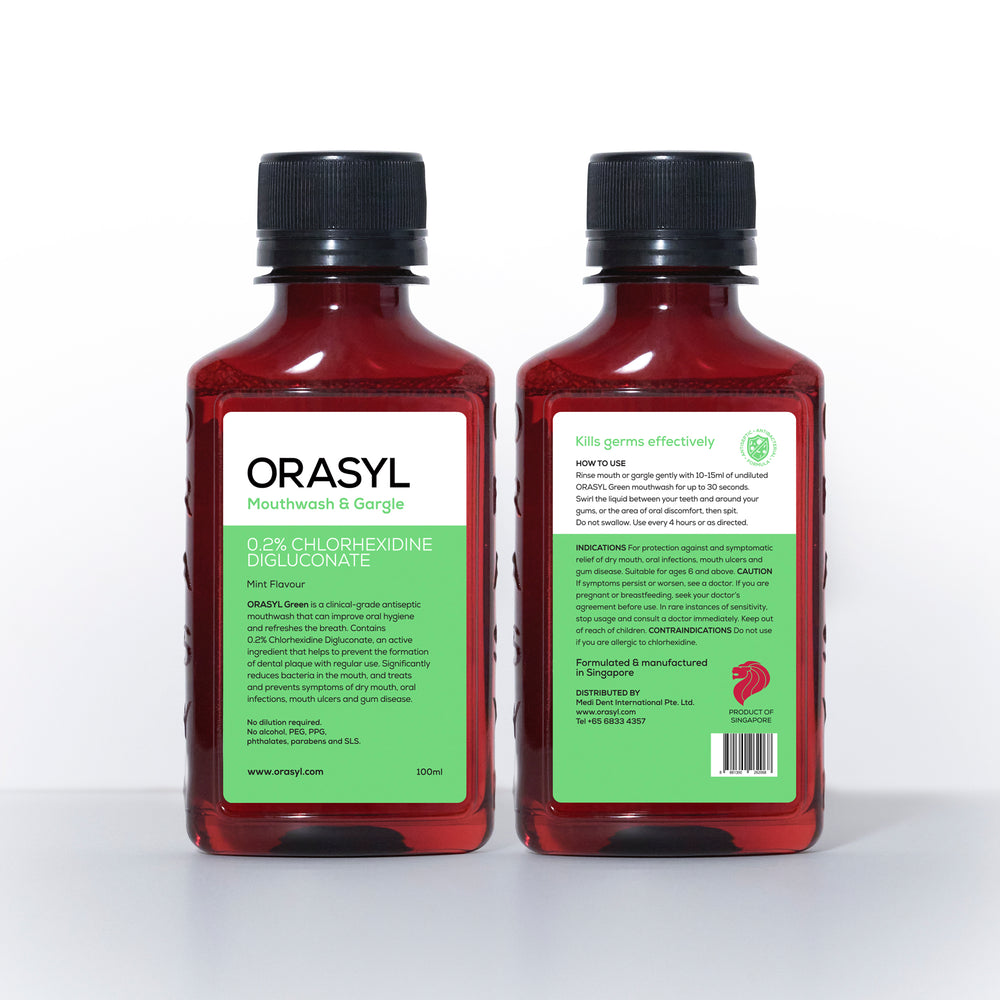 
                  
                    ORASYL GREEN - Chlorhexidine Digluconate Gargle/Mouthwash (100ML)
                  
                